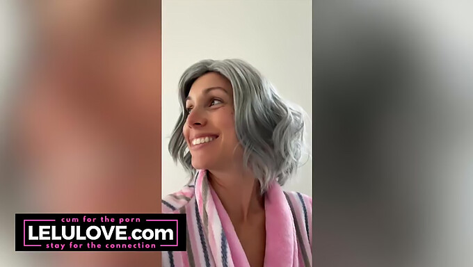 Busty Webcam Model Undresses, Poses In Grey Wig, Vocalizes, And Shows Intimate Closeup Before And After Sex - Lelu Love