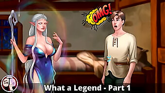 Hentai-Spel: Vilken Legend - Del 1 Har En Het Prinsessa Och En Stor Utlösning