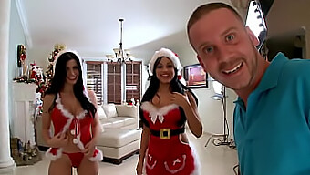 Bubble Butt Christmas Special With Latin Beauty Rebeca Linares And Abella Anderson