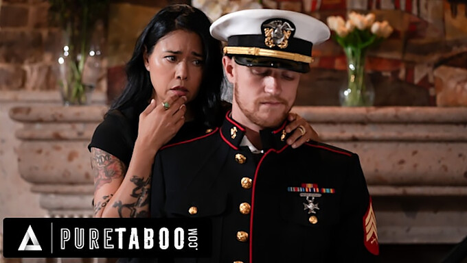 Horny Widow Dana Vespoli Craves Her Stepson'S Attention In Her Husband'S Military Uniform